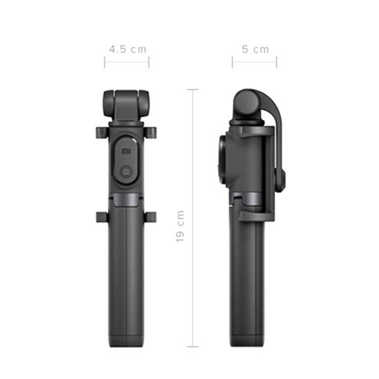 Mi Xiaomi Selfie Stick with Micro USB Rechargeable Bluetooth Remote,Tripod Stand,Multifunctional Selfie Stick with Extendable Aluminium Monopod,360 Deg Rotation Phone Holder,Adjustable Grip Black (Open Box) - Image 3