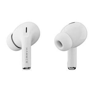HAMMER Aeromax ANC (32dB) TWS, BTv5.4, Low Latency, in-Ear Bluetooth Earbuds with Clear ENC Calling, Quad Mics, Type-C,Touch Controls, Deep Bass, 30 Hrs Playtime