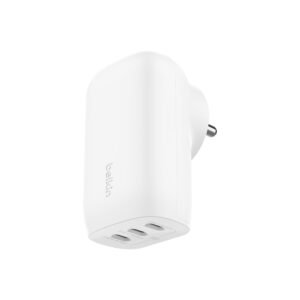 Belkin 67W (25W+20W+20W) 3-Port USB -C Wall Charger with PPS |Fast Charging Charger for iPhone 17, MacBook Pro, AirPods, Samsung Galaxy S25, Google Pixel 10 (Open Box)