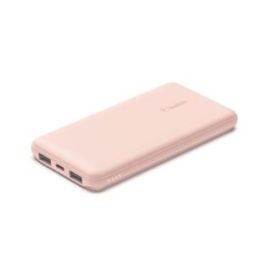Belkin 10000 mAh 15W PD 3.0 Slim Fast Charging Power Bank with 1 USB-C and 2 USB-A Ports to Charge 3 Devices Simultaneously, for iPhones, Android Phones, Smart Watches & More (Open Box)
