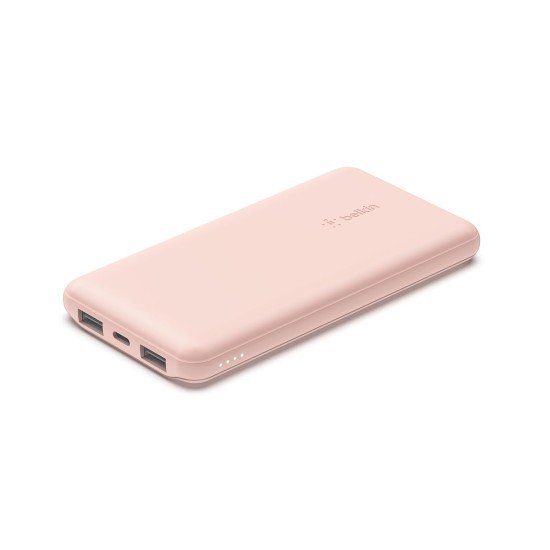 Belkin 10000 mAh 15W PD 3.0 Slim Fast Charging Power Bank with 1 USB-C and 2 USB-A Ports to Charge 3 Devices Simultaneously, for iPhones, Android Phones, Smart Watches & More (Open Box)