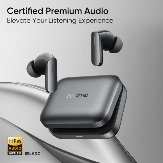 realme Buds Air 7, 12.4mm Dynamic Bass Drivers,52Hrs Playtime, 52dB Hybrid ANC,6 Mic ENC, 45ms Low Latency, 360° Spatial Audio, Hi-Res LHDC, IP55 Dust & Water Resistant, BT v5.4 (Open Box) - Image 6