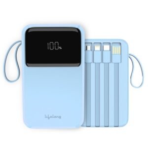 Lifelong ZenCharge 10000 mAh 22.5 W Compact Pocket Size Power Bank with 6 Input/Output Port (Lithium Polymer, Fast Charging, Quick Charge 3.0 for Mobile, Earbuds, Speaker, Tablet) (Open Box)