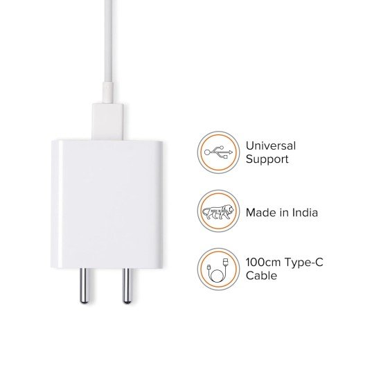 Mi 33W SonicCharge 2.0 USB Charger|Wall Charger Adapter with USB to Type-C Cable Included|Fast Charging|QC Charging|Adapter + USB to Type C Cable (Open Box) - Image 5