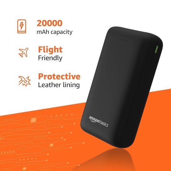 Amazon Basics 27000 mAh 65W Ultra Fast Charging Power Bank | Type C Power Delivery (Input & Output) | Quick Charge | Two-Way Fast Charging Black (Open Box) - Image 5