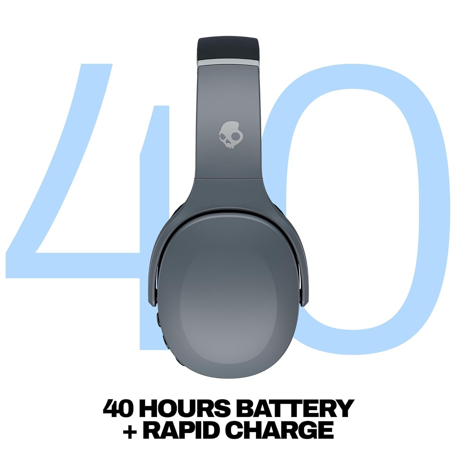 Skullcandy Crusher Evo Wireless Over-Ear Bluetooth Headphones with Microphone, 40 Hour Battery, Personal Sound, Extra Bass Tech, Bonus USB-C Cable – (SEALED) - Image 4