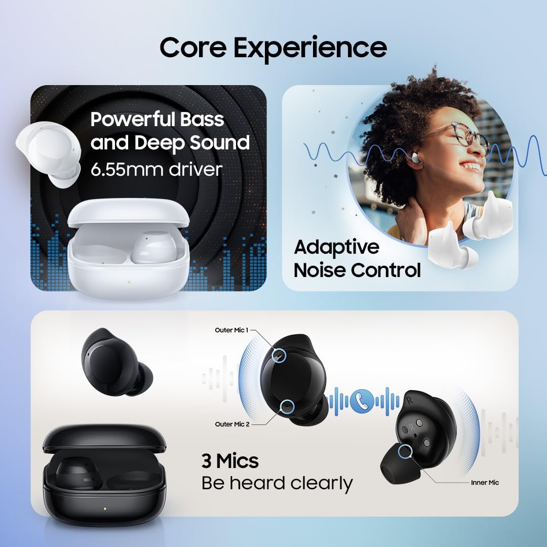 Samsung Galaxy Buds Core Galaxy AI Enabled in-Ear TWS with ANC | Enriched Bass | 6 Mic Setup | IP54 | 35hrs Battery | Touch Controls (Open Box) - Image 6