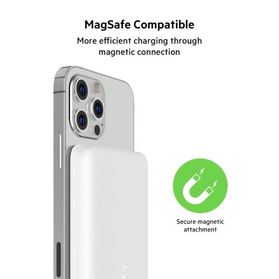 Belkin Quick Charge Magnetic Wireless Power Bank 2500mAh for iPhone and Compatible for Magsafe Covers (Open Box) - Image 5