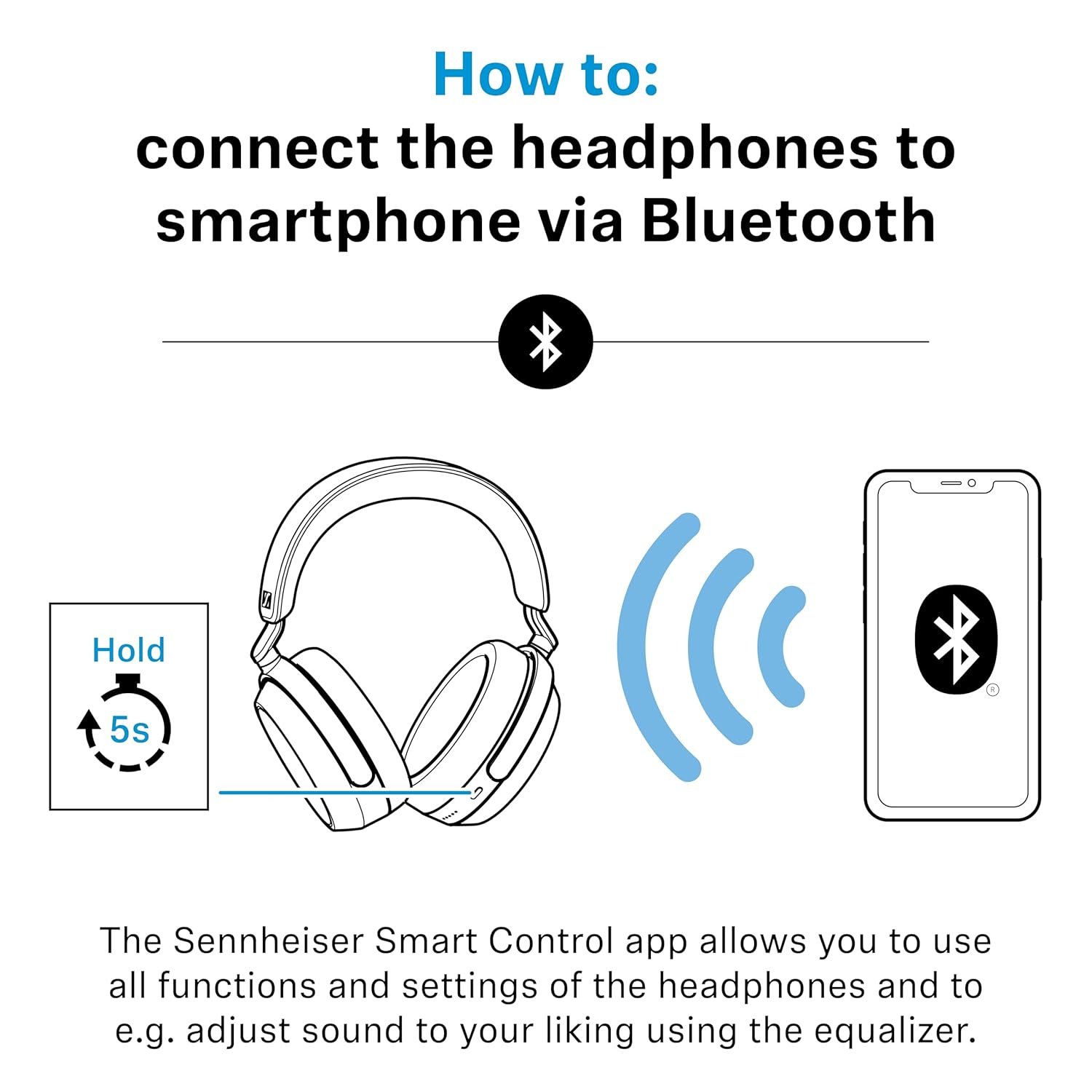 Sennheiser Momentum 4 Wireless Over Ear Headphones, German Design, ANC, 60h Battery, Customizable Sound, 4 Digital Mics for Crystal-Clear Calls, Multipoint Connectivity (Open Box) - Image 3