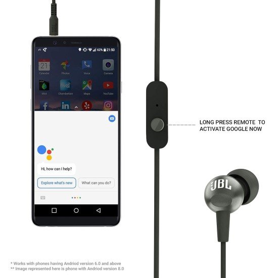 JBL C200SI, Premium in Ear Wired Earphones with Mic, Signature Sound, One Button Multi-Function Remote, Premium Metallic Finish, Angled Earbuds for Comfort fit (Open Box) - Image 4