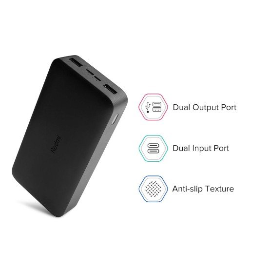 Redmi 20000mAh Li-Polymer Power Bank, USB Type C and Micro USB Ports, 18W Fast Charging, Low Power Mode (Open Box) - Image 2