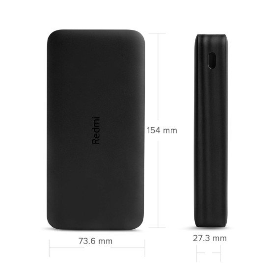 Redmi 20000mAh Li-Polymer Power Bank, USB Type C and Micro USB Ports, 18W Fast Charging, Low Power Mode (Open Box) - Image 3