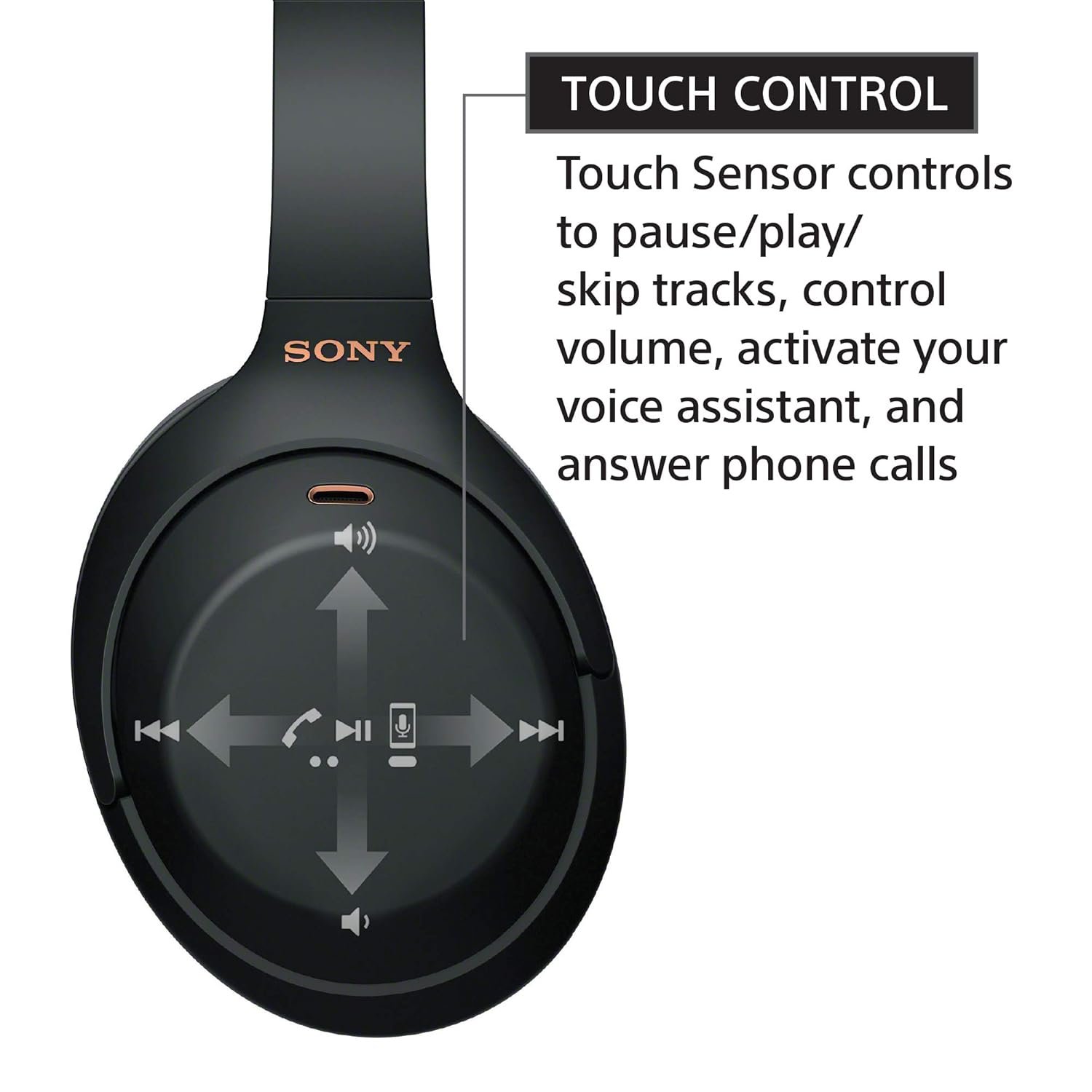 Sony WH-1000XM4 Industry Leading Wireless Noise Cancellation Bluetooth Over Ear Headphones with Mic for Phone Calls, 30 Hours Battery Life, Quick Charge, AUX, Touch Control and Voice Control – Open Box - Image 4