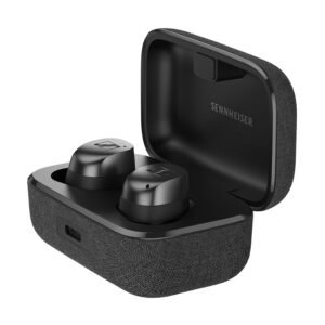 Sennheiser MOMENTUM True Wireless 4 Earbuds,TrueResponse Drivers, Lossless Audio, Auracast, Adaptive ANC, Anti‑Wind+Transparency Modes, 30 Hrs Battery, Qi Fast Charge, 6‑Mics – Open Box