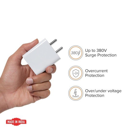 Mi 33W SonicCharge 2.0 USB Charger|Wall Charger Adapter with USB to Type-C Cable Included|Fast Charging|QC Charging|Adapter + USB to Type C Cable (Open Box) - Image 3