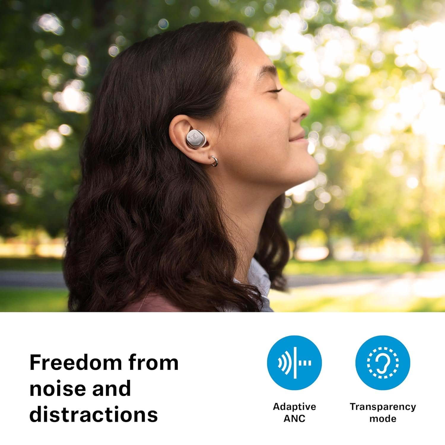 Sennheiser MOMENTUM True Wireless 4 Earbuds,TrueResponse Drivers, Lossless Audio, Auracast, Adaptive ANC, Anti‑Wind+Transparency Modes, 30 Hrs Battery, Qi Fast Charge, 6‑Mics – Open Box - Image 2