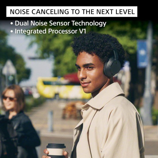 Sony WH-CH720N, Wireless Over-Ear Active Noise Cancellation Headphones with Mic, up to 35 Hours Playtime, Multi-Point Connection, App Support, AUX & Voice Assistant Support for Mobile Phones (Open Box) - Image 3