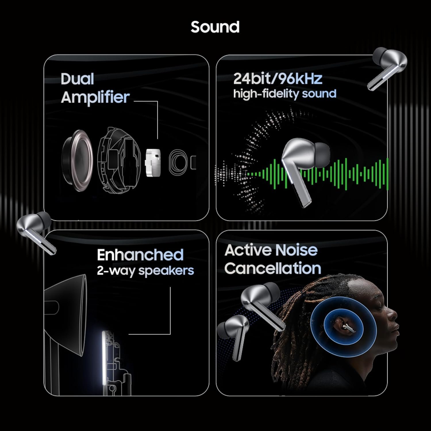 Samsung Galaxy Buds 3 Pro Wireless Earbuds, Powered by Galaxy AI, IP57, Active Noise Cancellation, Adaptive Noise Control, 37hrs Battery, 360 Surround Sound, Pinch Controls, Galaxy Ecosystem – (Without Box) - Image 3
