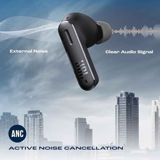 JBL Tune Beam In Ear Wireless TWS Earbuds with Mic, ANC Earbuds, Customized Extra Bass with Headphones App, 48 Hrs Battery, Quick Charge, 4-Mics, IP54, Ambient Aware & Talk-Thru, Bluetooth 5.3 (Open Box) - Image 4