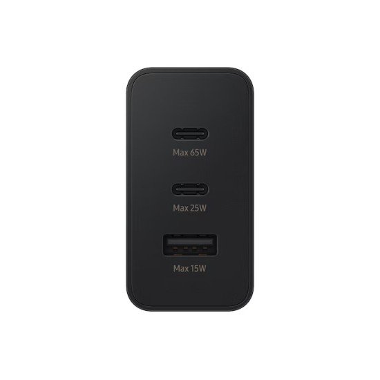 Samsung Original 65W Trio, USB-C & USB-A, Super Fast Charger – Black - Image 3